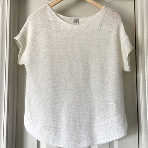 Short sleeve sweater knit top